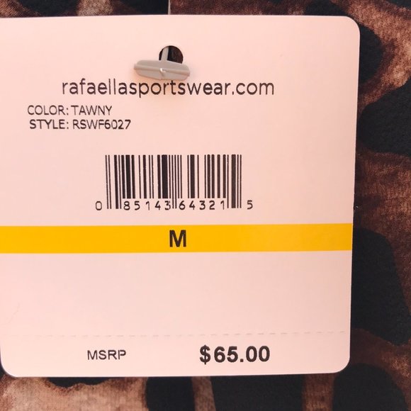 Rafaella Leopard Animal Print Tawny Long Sleeve Blouse Top M Work Office - Picture 8 of 11